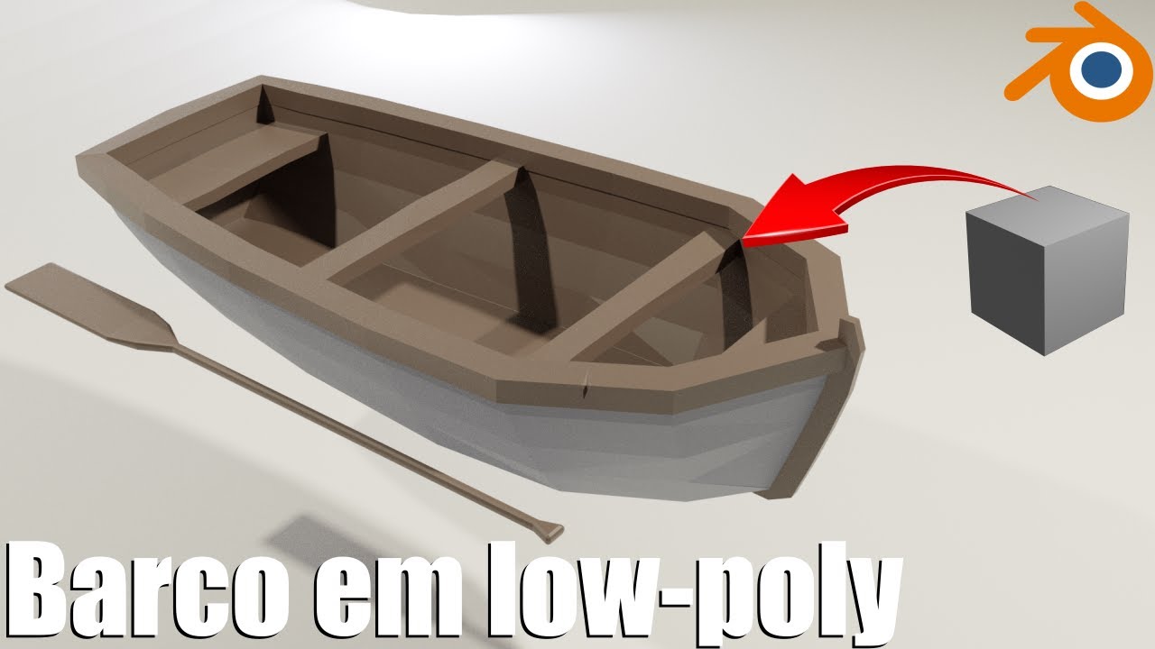 Modelando um BARCO A REMO em low poly no Blender