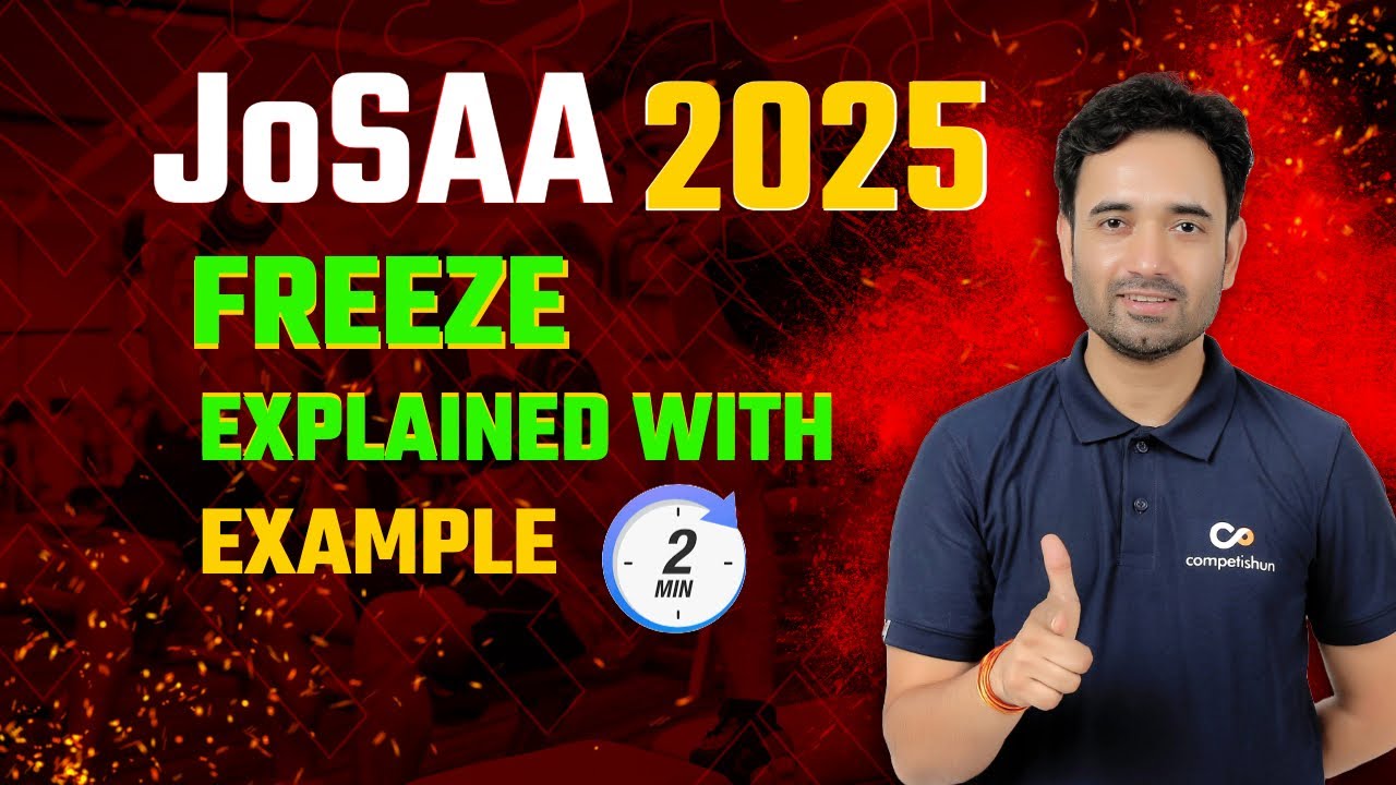 Freeze, Float, Slide EXPLAINED: The Trick That Can Make or Break Your JoSAA Seat | #abjsir #iitjee