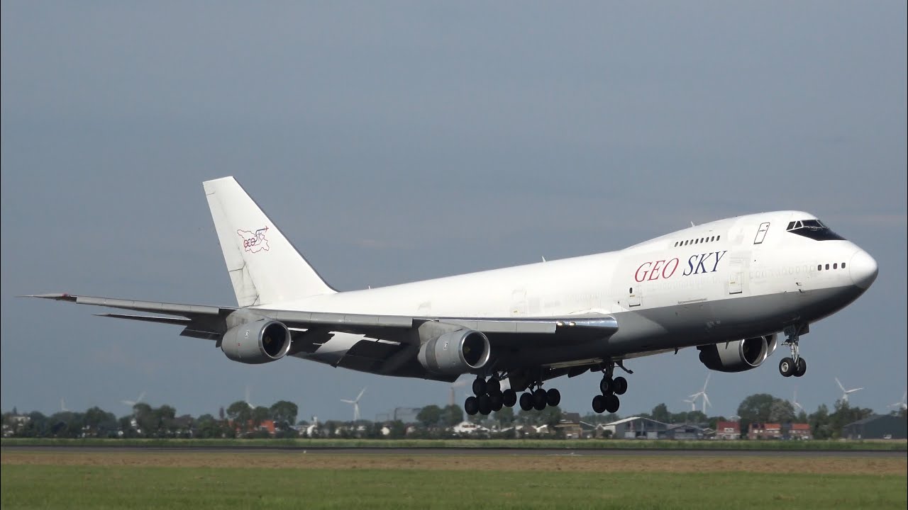 (4K) Geo Sky Boeing 747-200F 4L-GEO at Schiphol Airport (DutchPlaneSpotter)