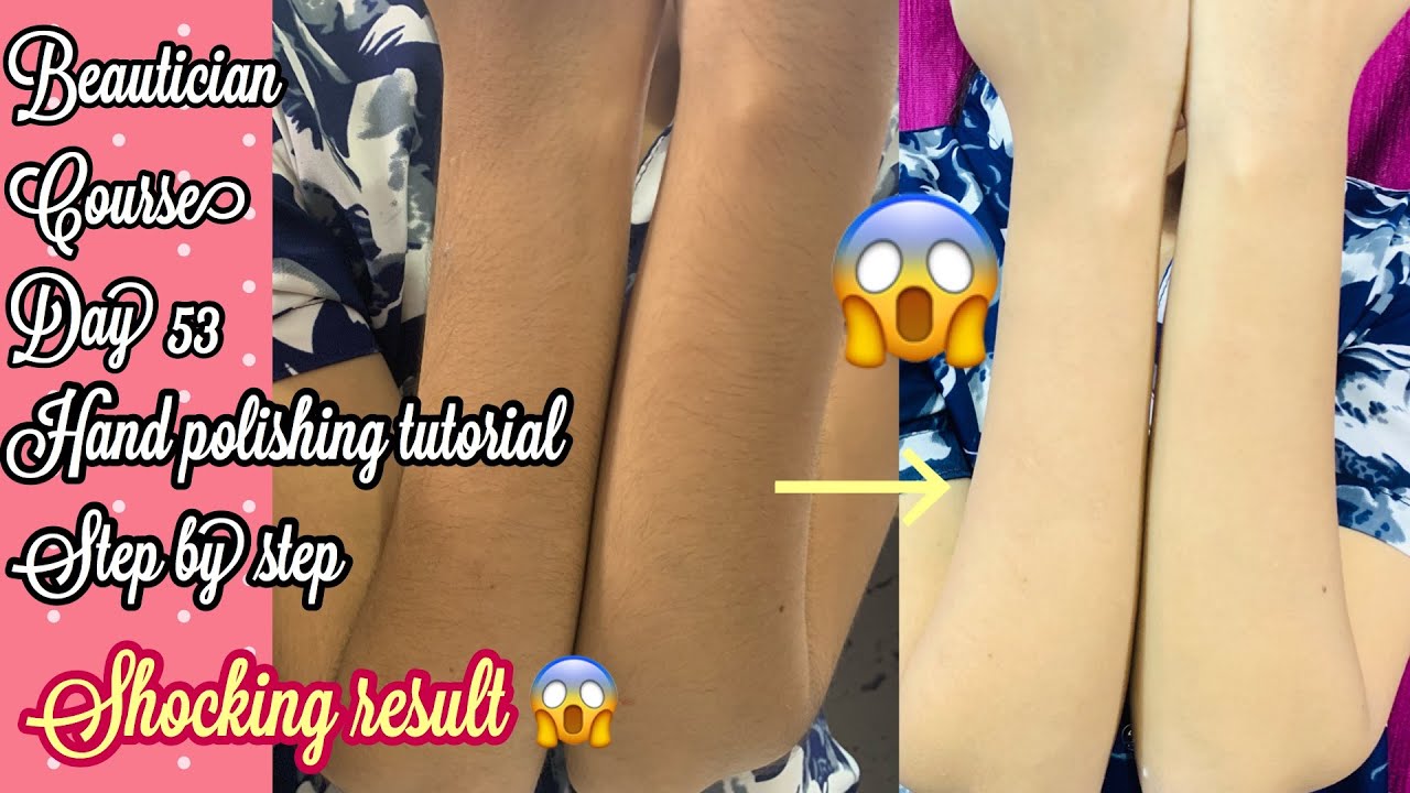 Caresine hand polishing tutorial step by step in Hindi | beautician course day 53