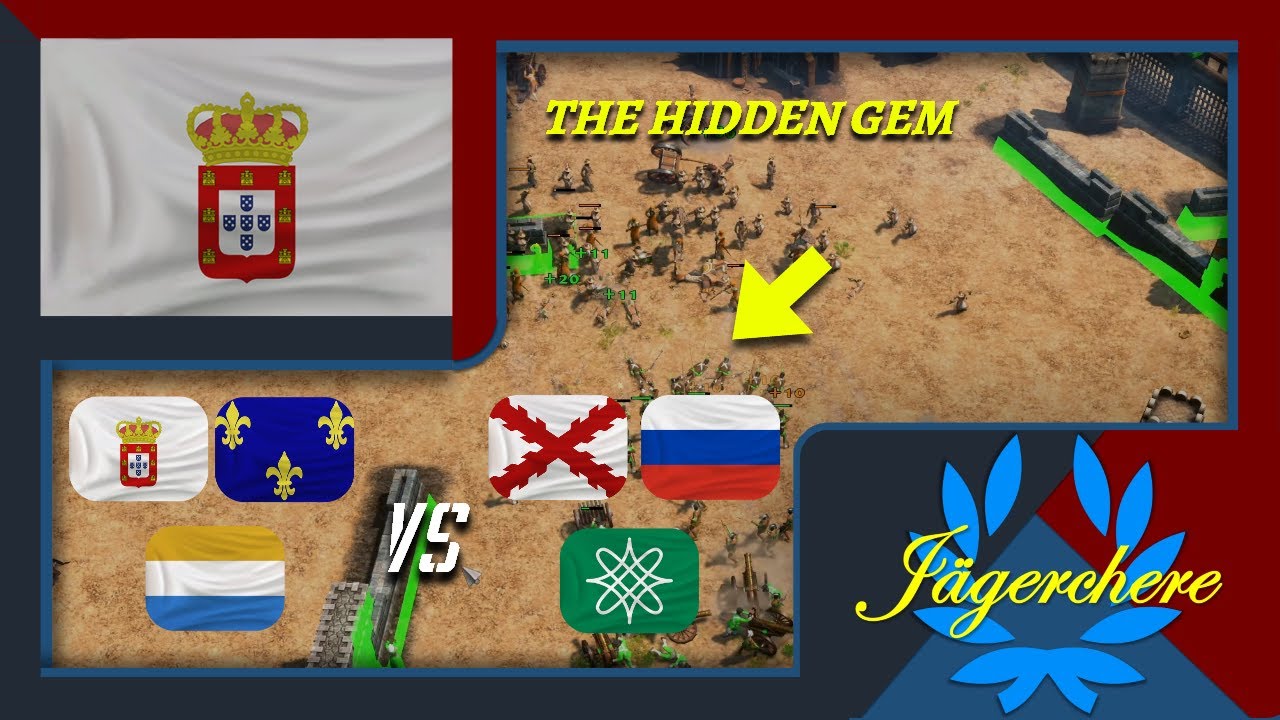 The HIDDEN S TIER CIVILIZATION! | 4v4 Treaty With Portuguese | AOE III: DE
