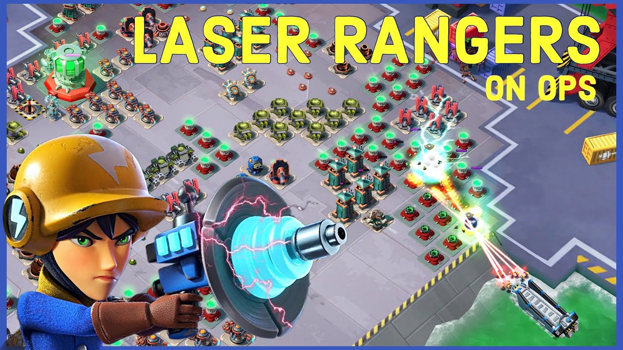 LASER RANGERS on AXIOM solo 😎 Are they good? - BOOM BEACH update/gameplay/operation strategy/tips