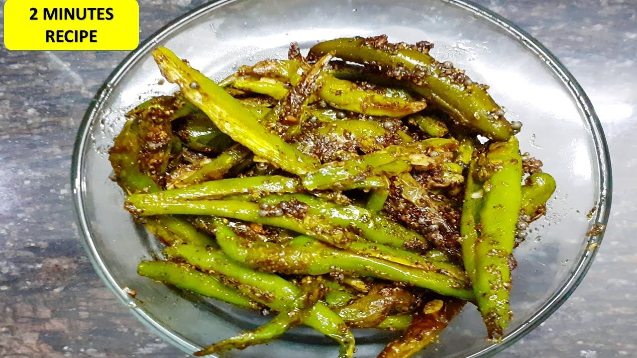 QUICK TASTY GREEN CHILLI FRY | Masala Green Chillies | Masala Mirch | Saumya's Kitchen