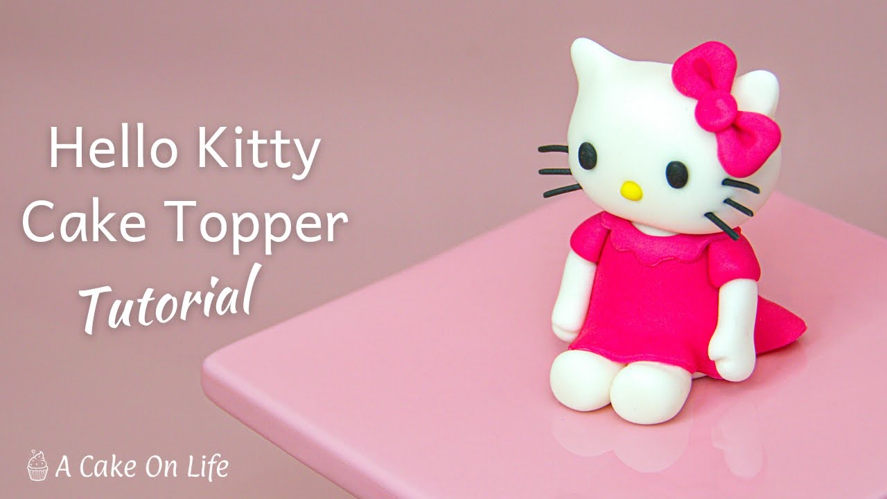 Hello Kitty Fondant Cake Topper Tutorial