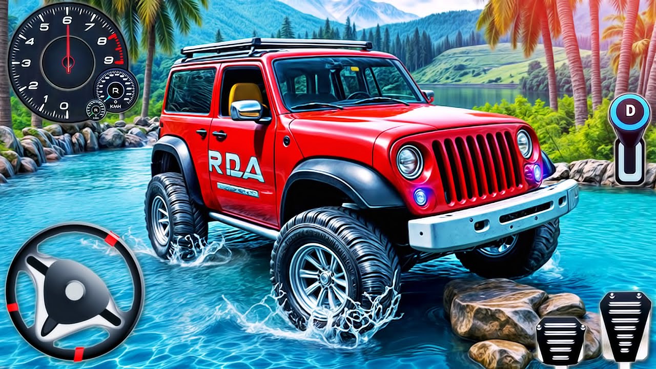 Mud Jeep Offroad Driving Simulator - 4x4 SUV Prado Derby Luxury Rocks - Android GamePlay