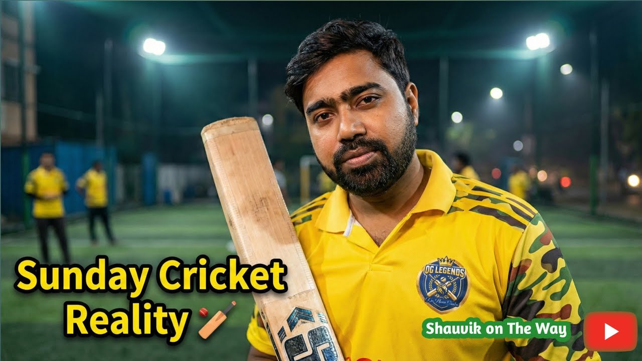 Sunday Turf Cricket 😔🏏 | Sponsored Match, Loss & Night Ride | Bengali Vlog 