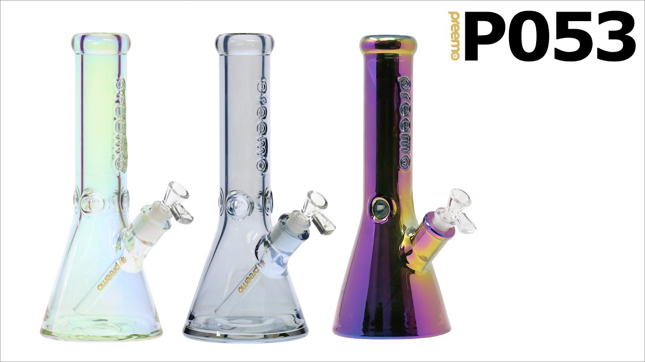 PREEMO GLASS  | P053 12 inch 9mm Ion Plated Beaker