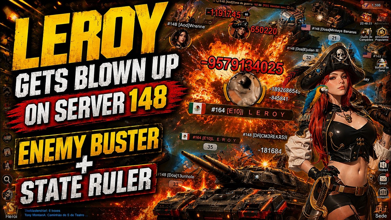 Leroy gets blown up on server 148 | Enemy buster with 150 + state ruler with state 182