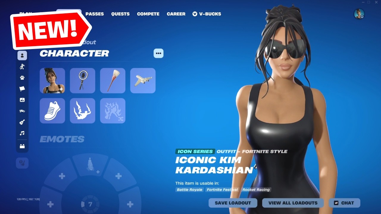 NEW Fortnite Kim Kardashian Skins, Emotes and All Cosmetics FULL Showcase