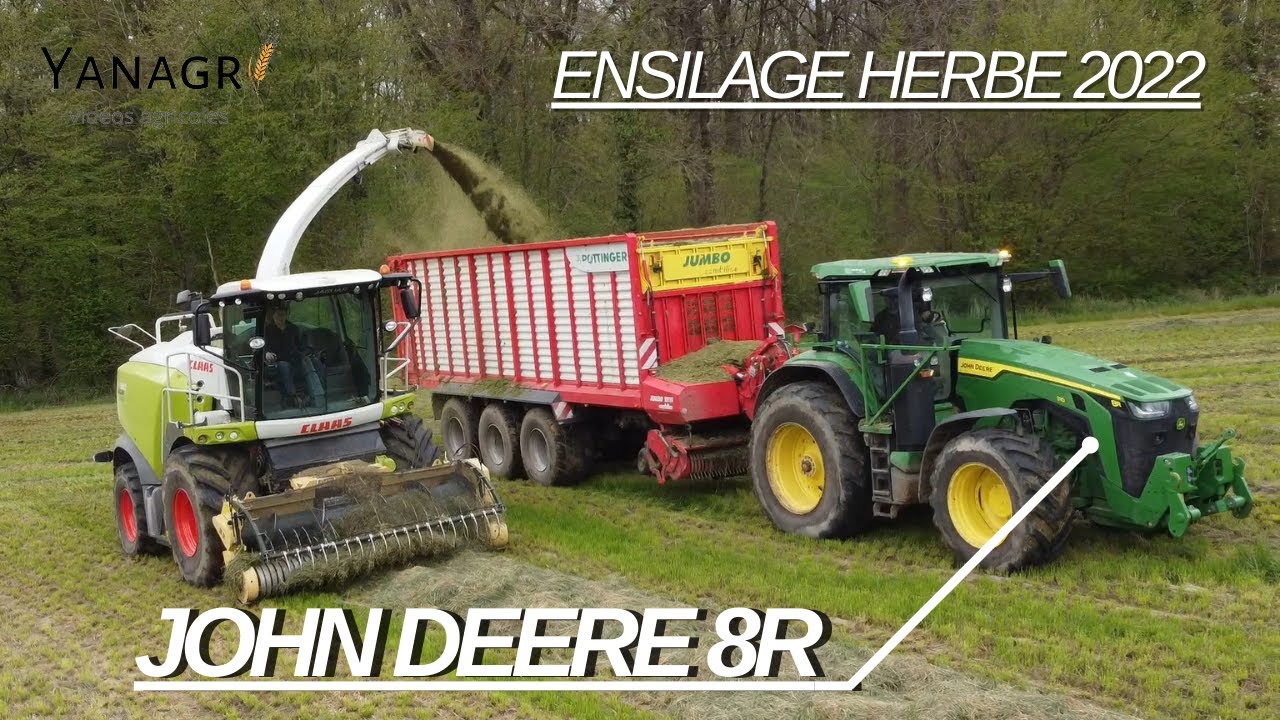 UN MONSTRE DE PUISSANCE A L'ENSILAGE D'HERBE / 8R + POTTINGER JUMBO 10010 COMBILINE