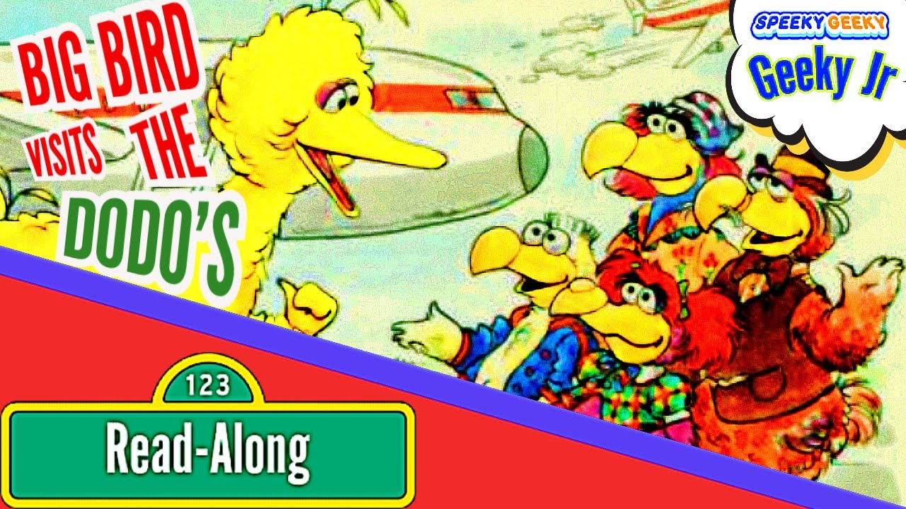 Sesame Street ~ BIG BIRD VISITS THE DODOS  ~FOLLOW THAT BIRD  ~ Kids Books Read Aloud