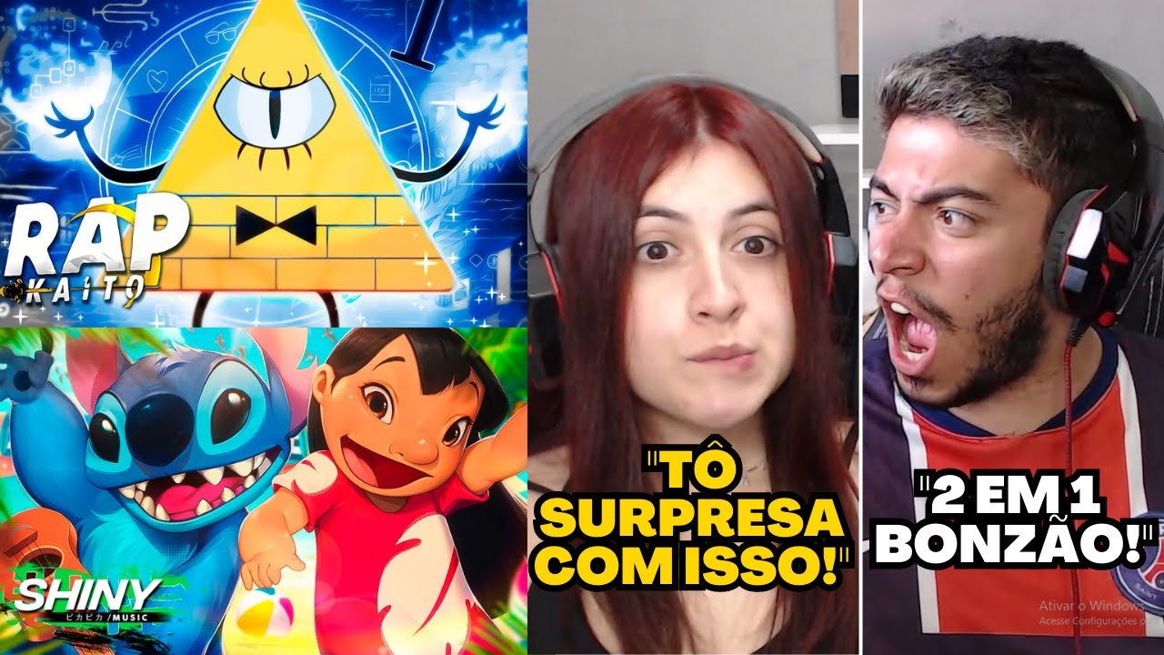 REACT 2 em 1 Bill Cipher (Gravity Falls) | Estranhagedon | Kaito e Ohana | Lilo & Stich | Shiny