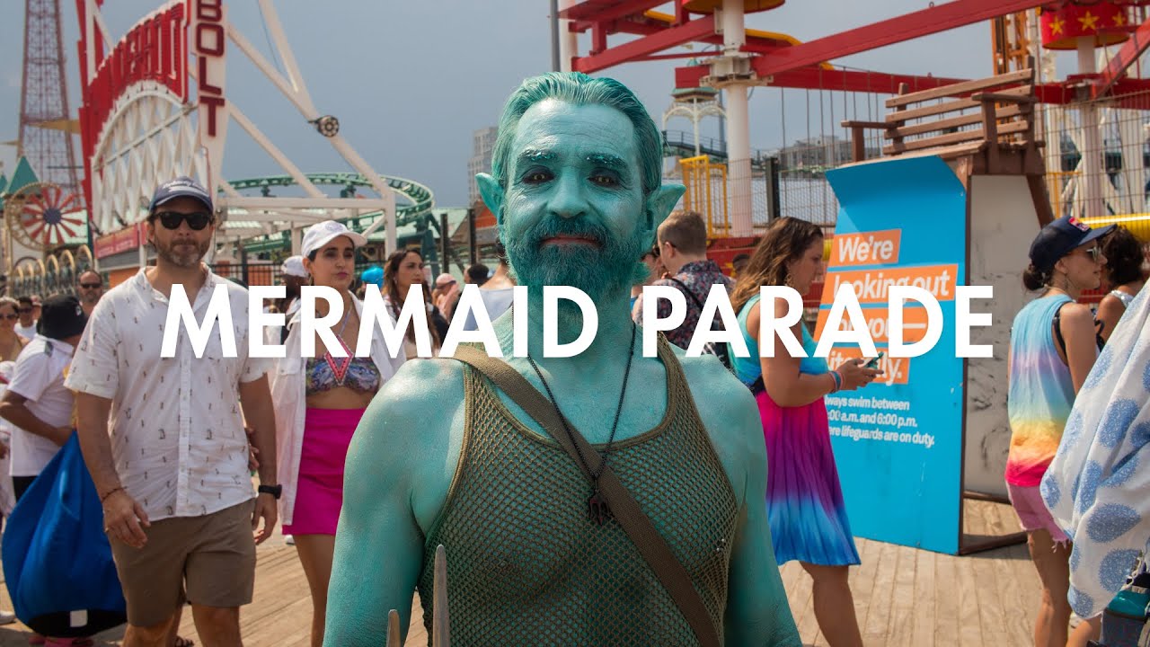 A Colorful Day of Street Photography on Coney Island // Mermaid Parade POV, New York City