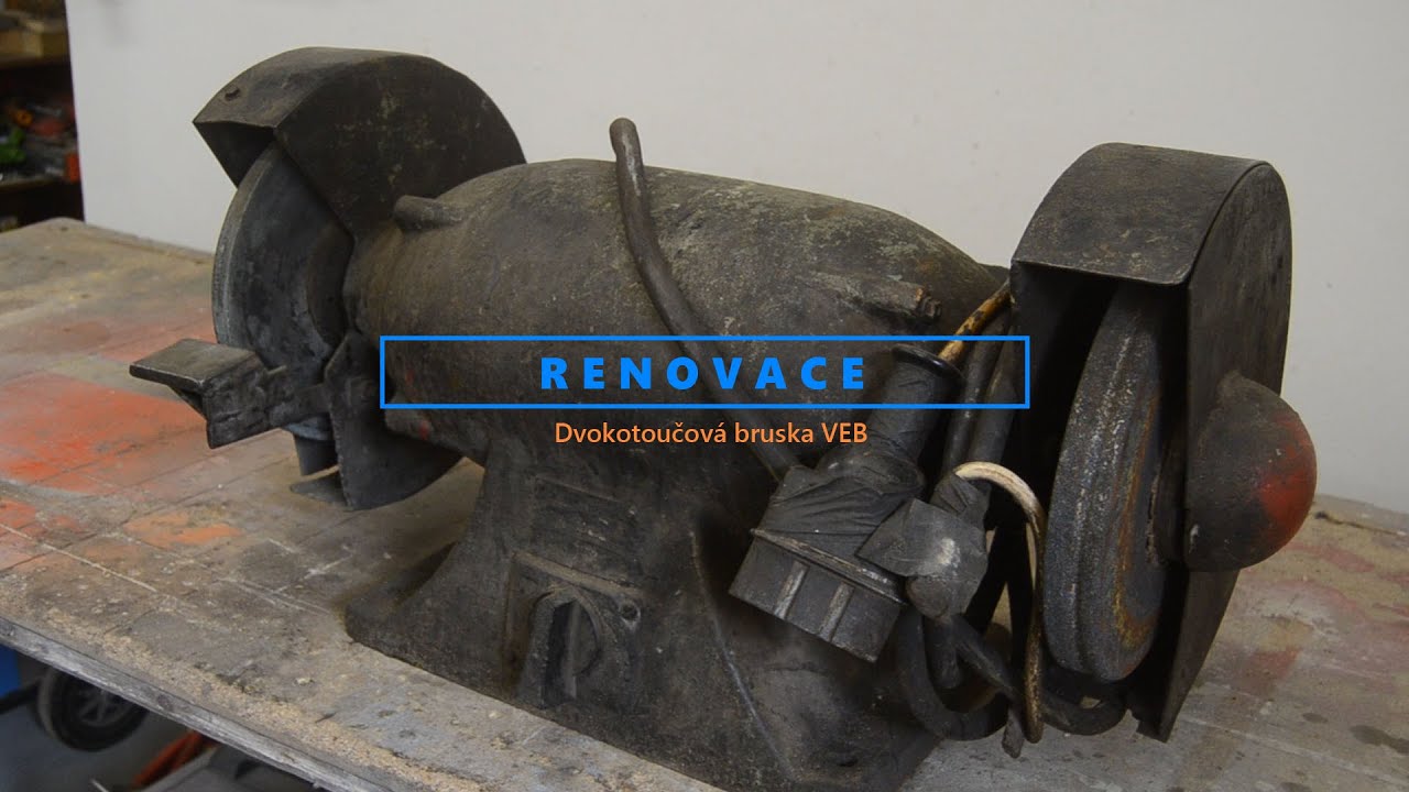 Renovace dvoukotoučové brusky VEB