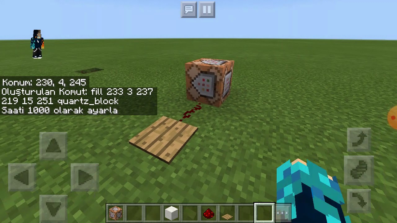 Minecraft komut bloğu ile ev yapımı