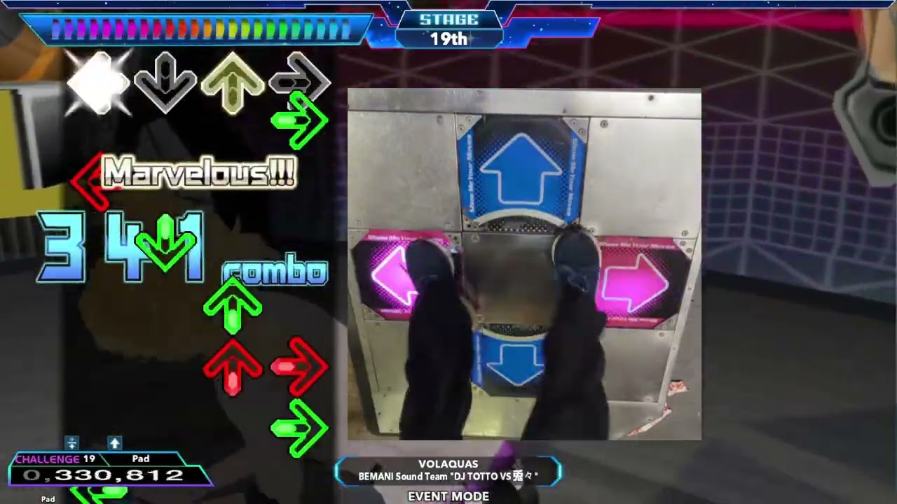 [DDR] VOLAQUAS (CHALLENGE 19) 984,830 (7 Misses)