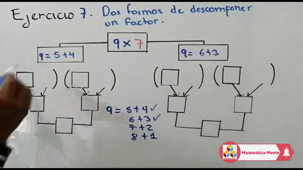 Ejercicio 7: Dos formas de descomponer un factor