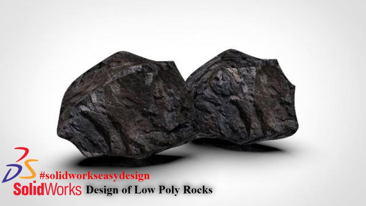 Solidworks Tutorials # 75 How to Design Low Poly Rocks in Solidworks New Design. Solidworks Modeling