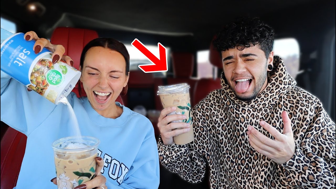 DUMPING A WHOLE BOTTLE OF SALT IN MY FIANCES DRINK!! *HILARIOUS*