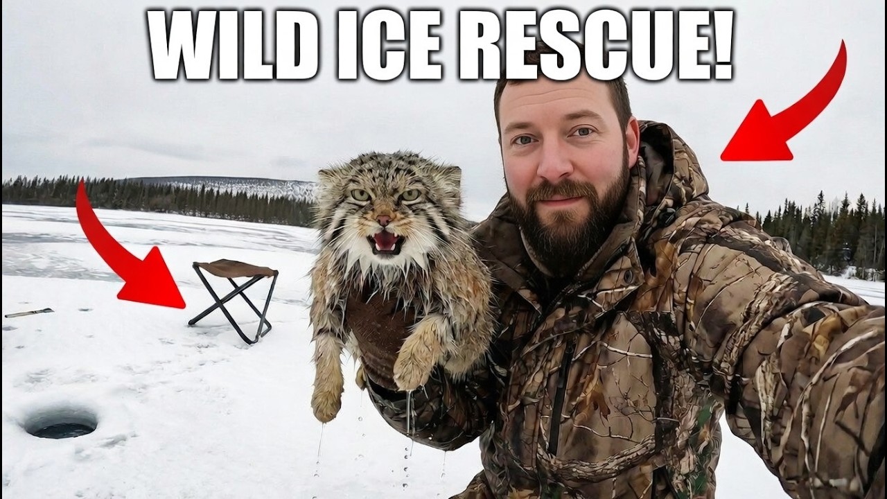 I Thought It Was a Stray Cat Frozen on the Lake    I Was DEAD Wrong  ❄️🐆