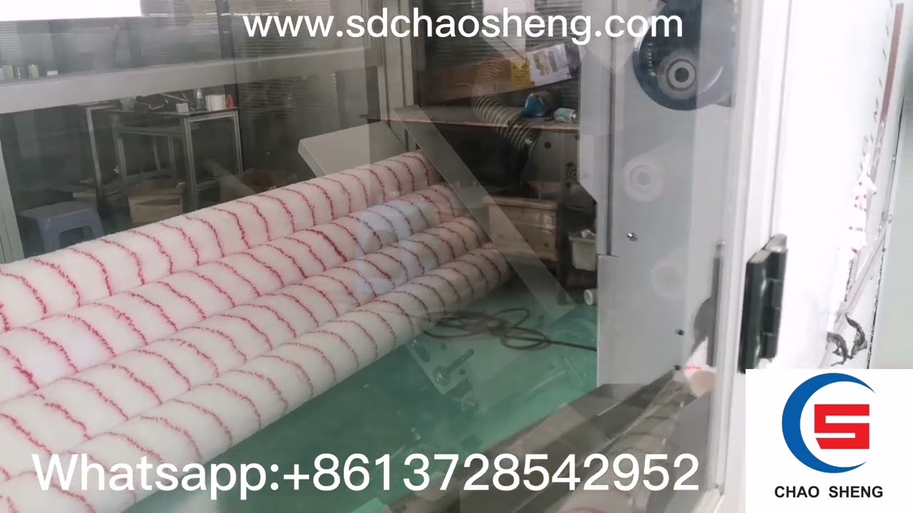 44mm customized paint roller production line testing for EU client #paintrollerfinishingmachine