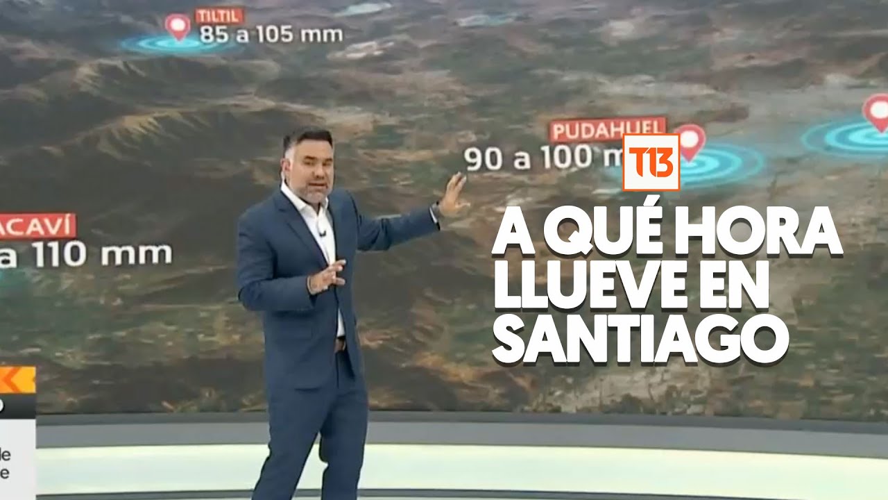 A qué hora lloverá en Santiago, hasta cuándo durará y el peak de intensidad