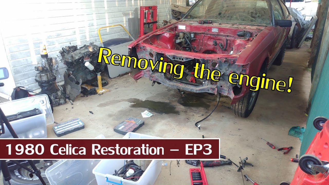 RA40 Celica Restoration - EP3 - Engine Removal
