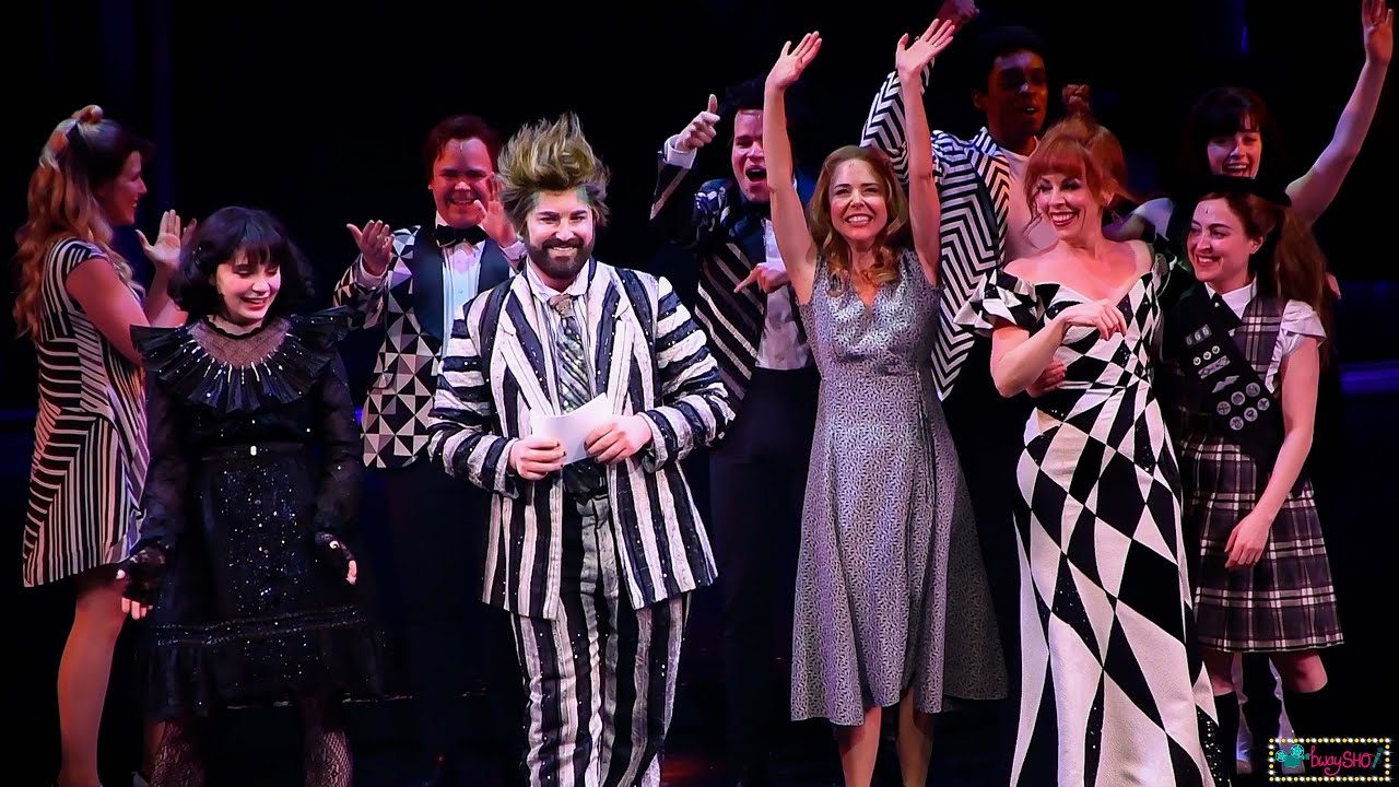 Beetlejuice Reopening Curtain Call on Broadway Starring Alex Brightman & Elizabeth Teeter
