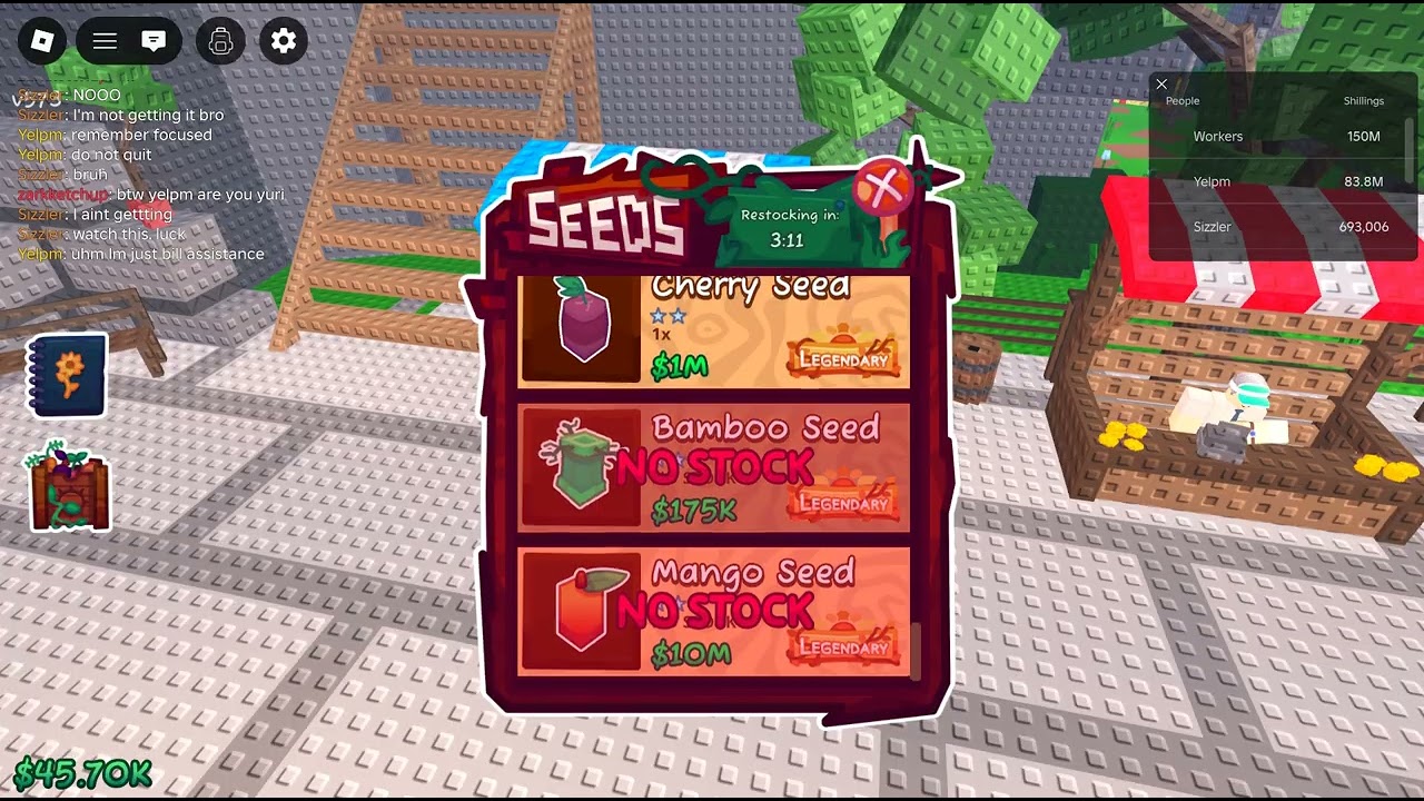 Playing Garden Horizons (Roblox)