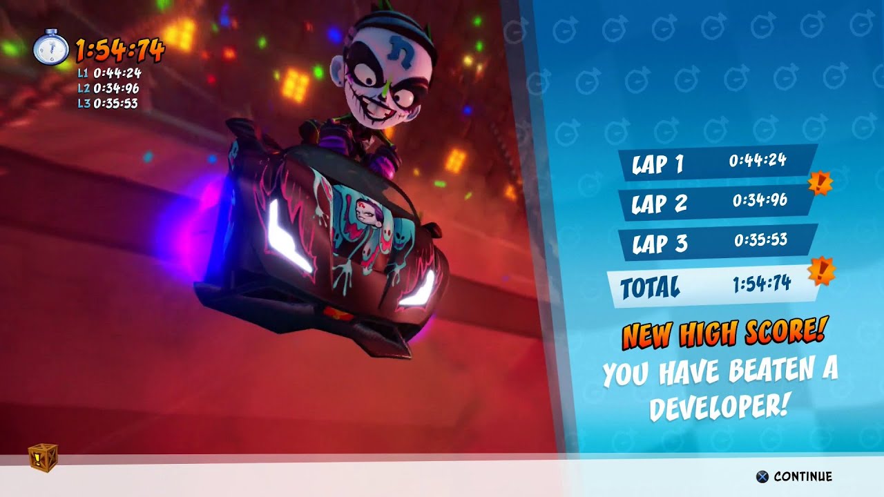 CTR Nitro Fueled - Developer Time Trial #16: Cortex Castle (1:54:74)