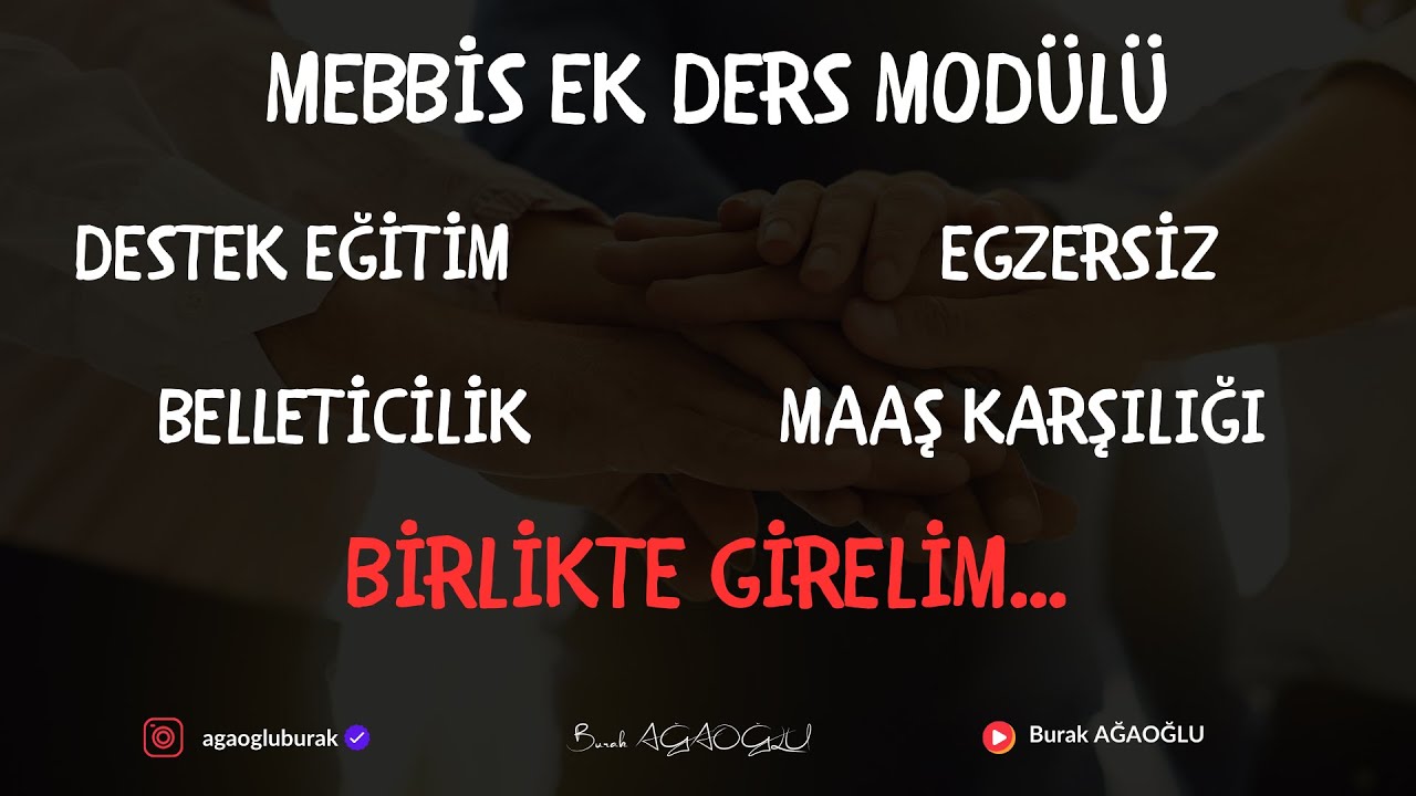 MEBBİS EK DERS MODÜLÜ GİRİŞLERİ BİRLİKTE YAPALIM...