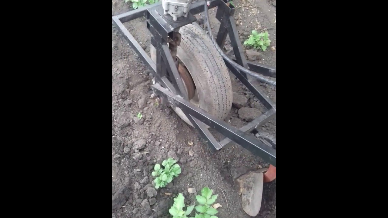 Самодельный мотоблок из бензобура self-made motorblock from a petrol pump
