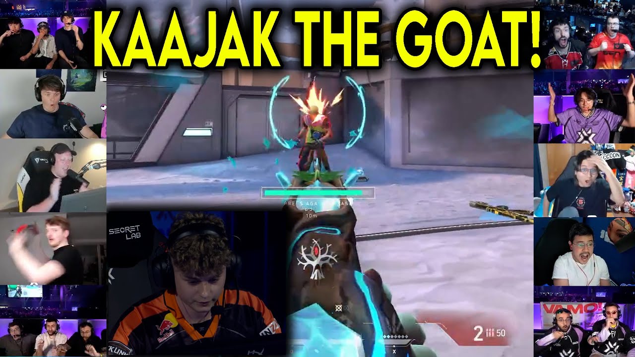 Valorant Streamers Reacts To FNC Kaajak Insane 1v2 CLUTCH Against Wolves In Masters Toronto