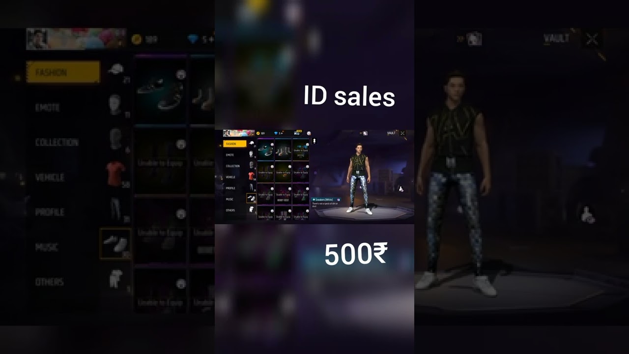 free fire ID sale 500₹ video