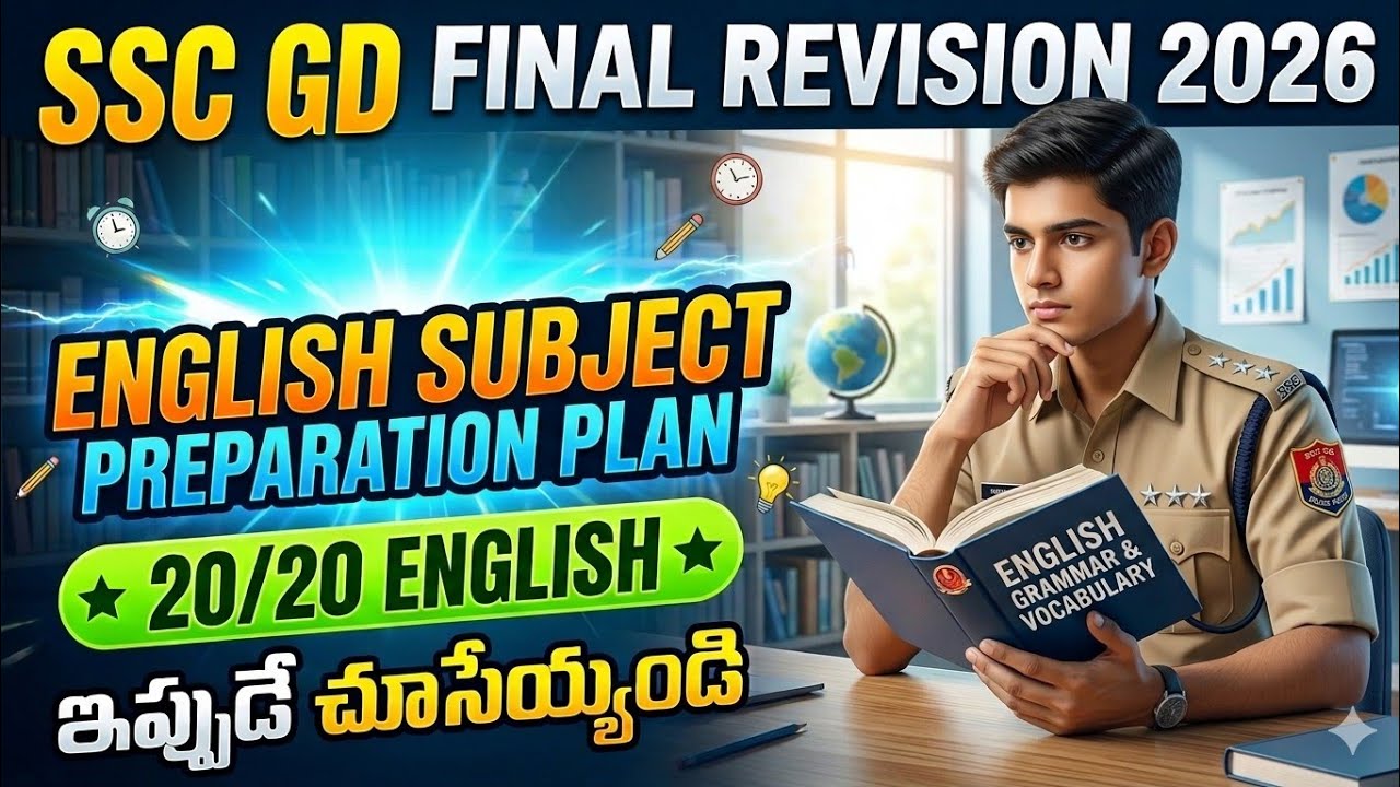 SSC GD🔥 English Preparation Plan: 20/20 Score 🎯చేయడం పక్కా! | Topic-wise Full Syllabus Strategy✅
