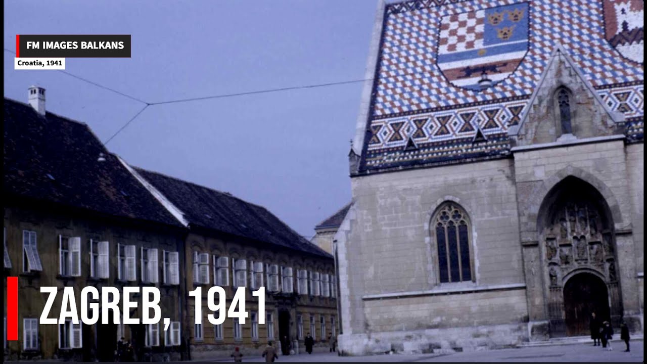Hrvatska, 1941: Rare Color Footage of Zagreb
