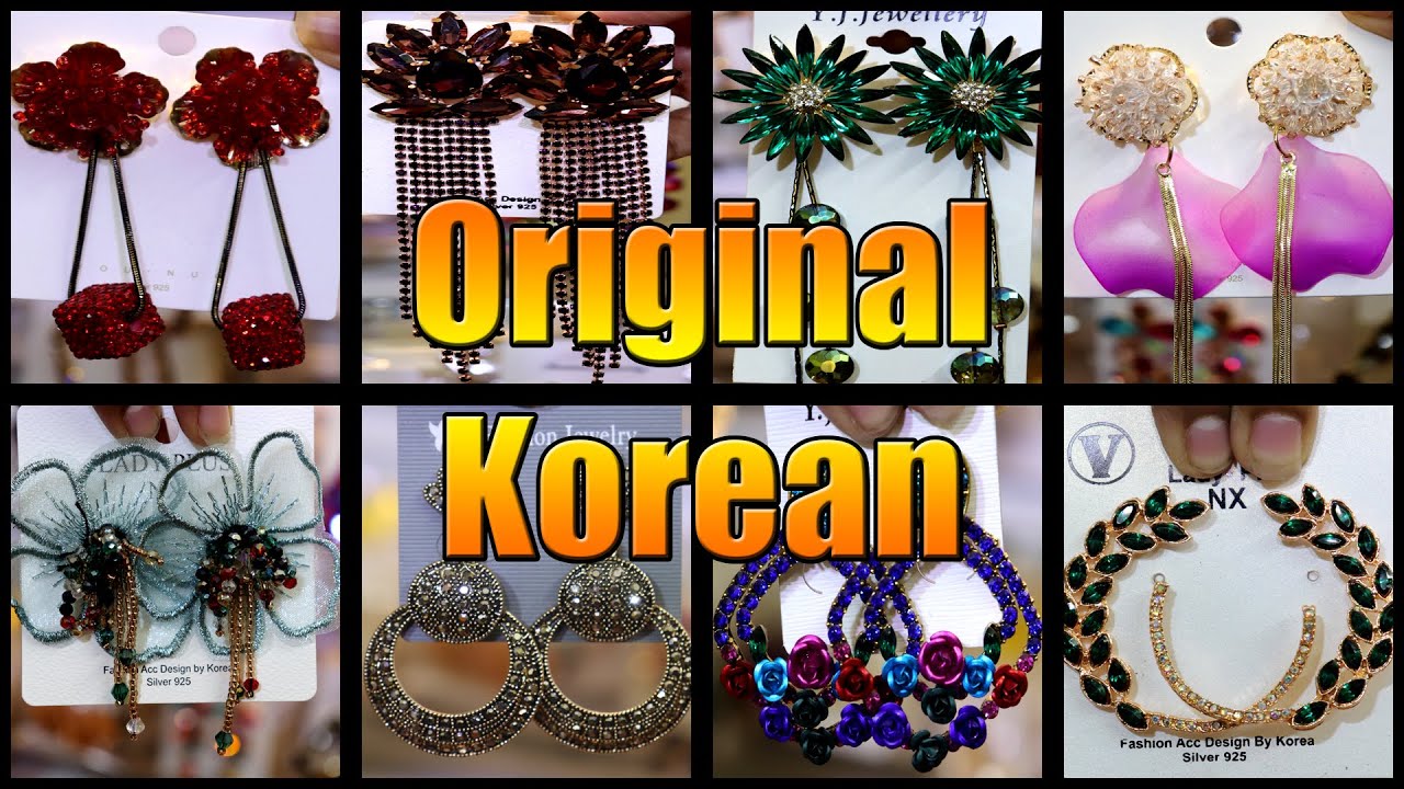 Korean Jewellery Wholesale | Western Earrings Best Collection | Original Glass Stone | Korean