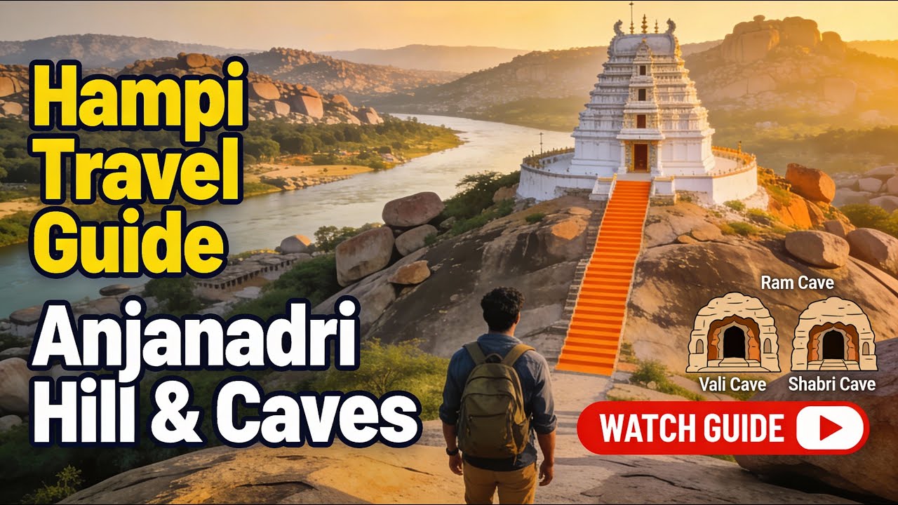 (Must Watch) Anjanadri Hill Hanuman Temple | Sacred Caves | Pampa Sarovar!