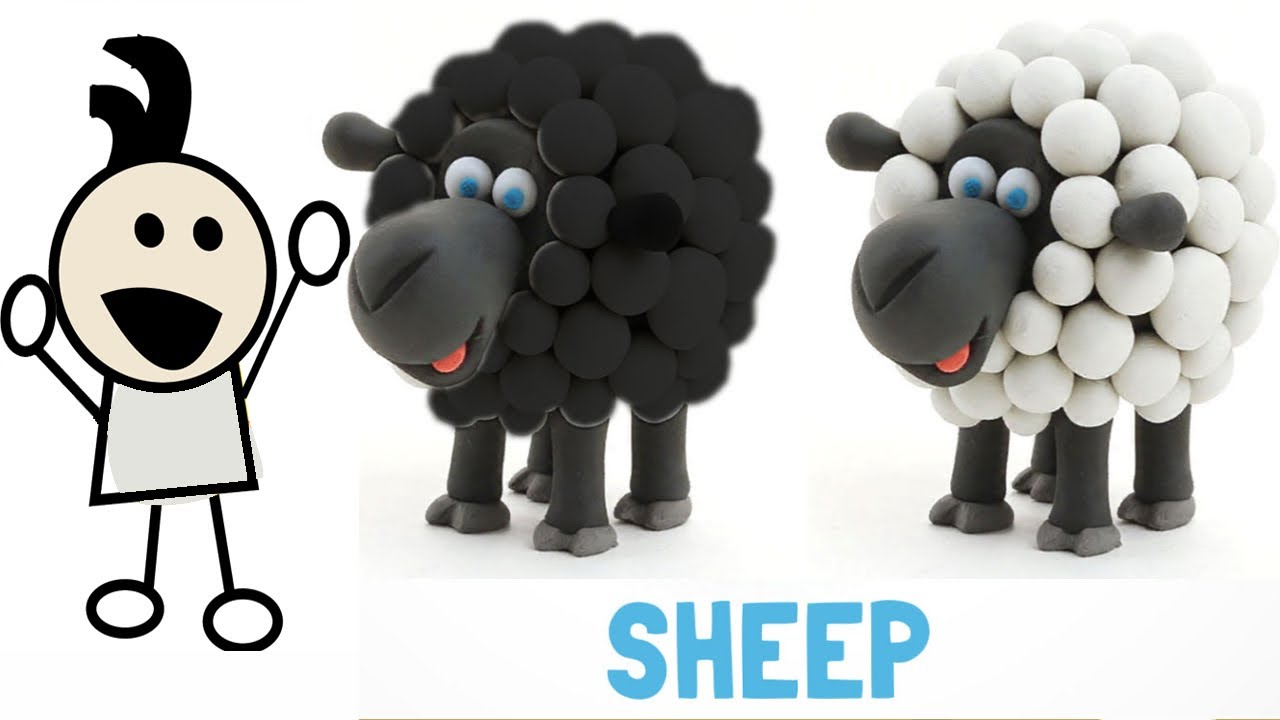🐑 How to Make a Playdough Sheep! | Baa Baa Black Sheep Clay Tutorial | Hey Clay