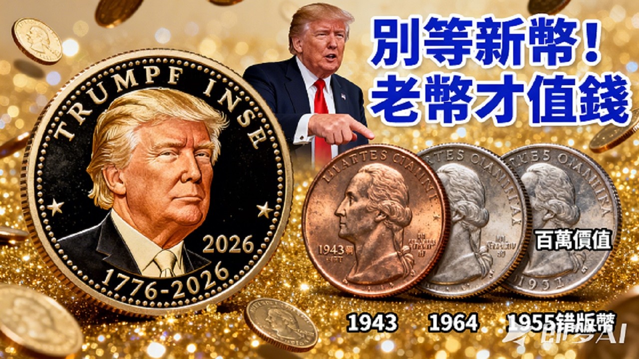 川普紀念幣來了！你家儲錢罐藏 3 個暴富硬幣，1 美分換法拉利  #川普紀念幣#2026 美國硬幣#川普 1 美元硬幣