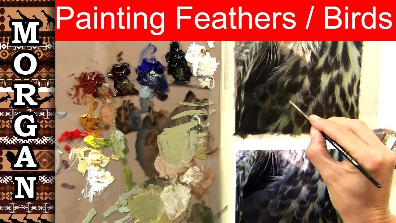 How to paint feathers in oils, painting Birds - wildlife art