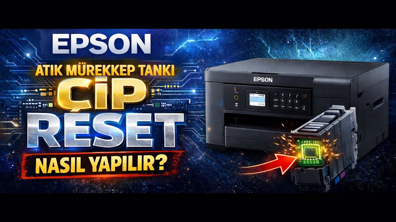 EPSON YAZICI ATIK MÜREKKEP TANKI ÇİP RESET NASIL ATILIR?