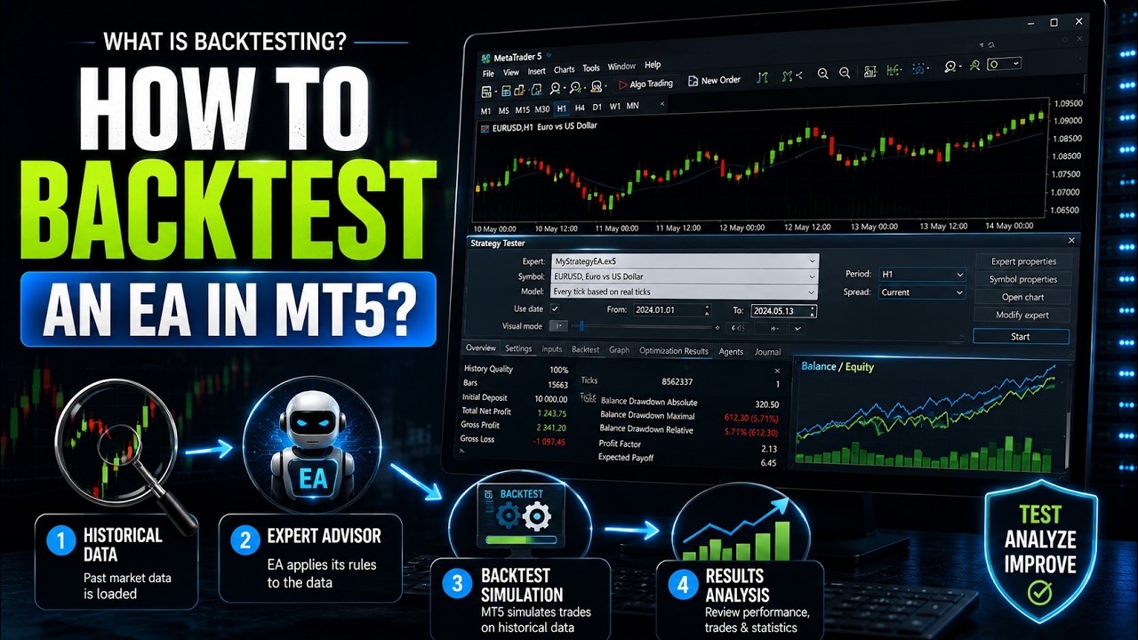 MT5 Backtesting Tutorial | How to Test an Expert Advisor Before Live Trading