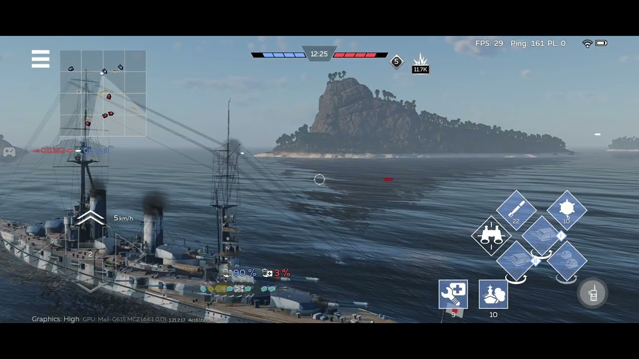 IJN Yamashiro's firepower🔥 (War Thunder Mobile)