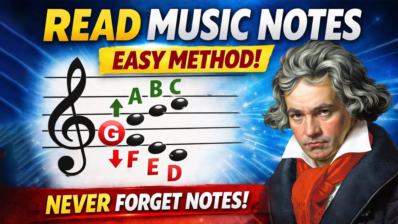 How to Read Music Notes with Sol Clef (Treble Clef) – Easy Method for Beginners