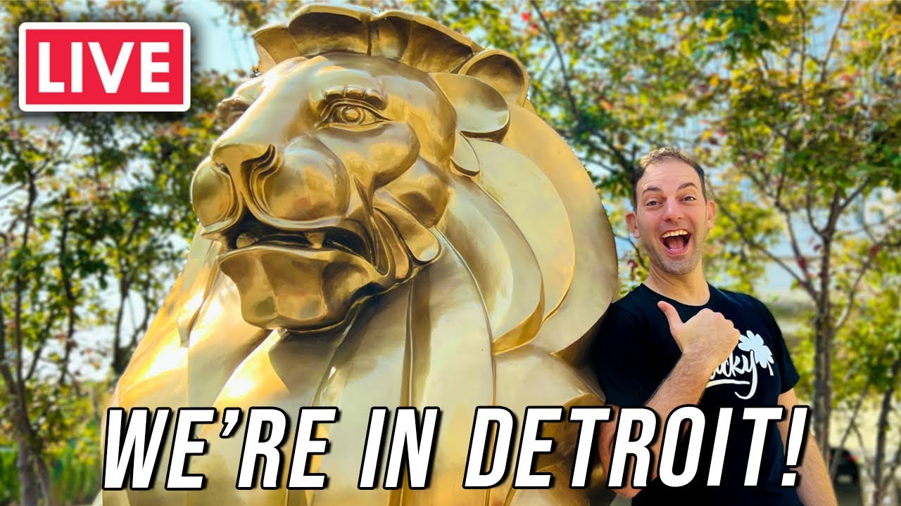 LIVE 🦁 On the Prowl for Big Wins at MGM Grand Detroit!