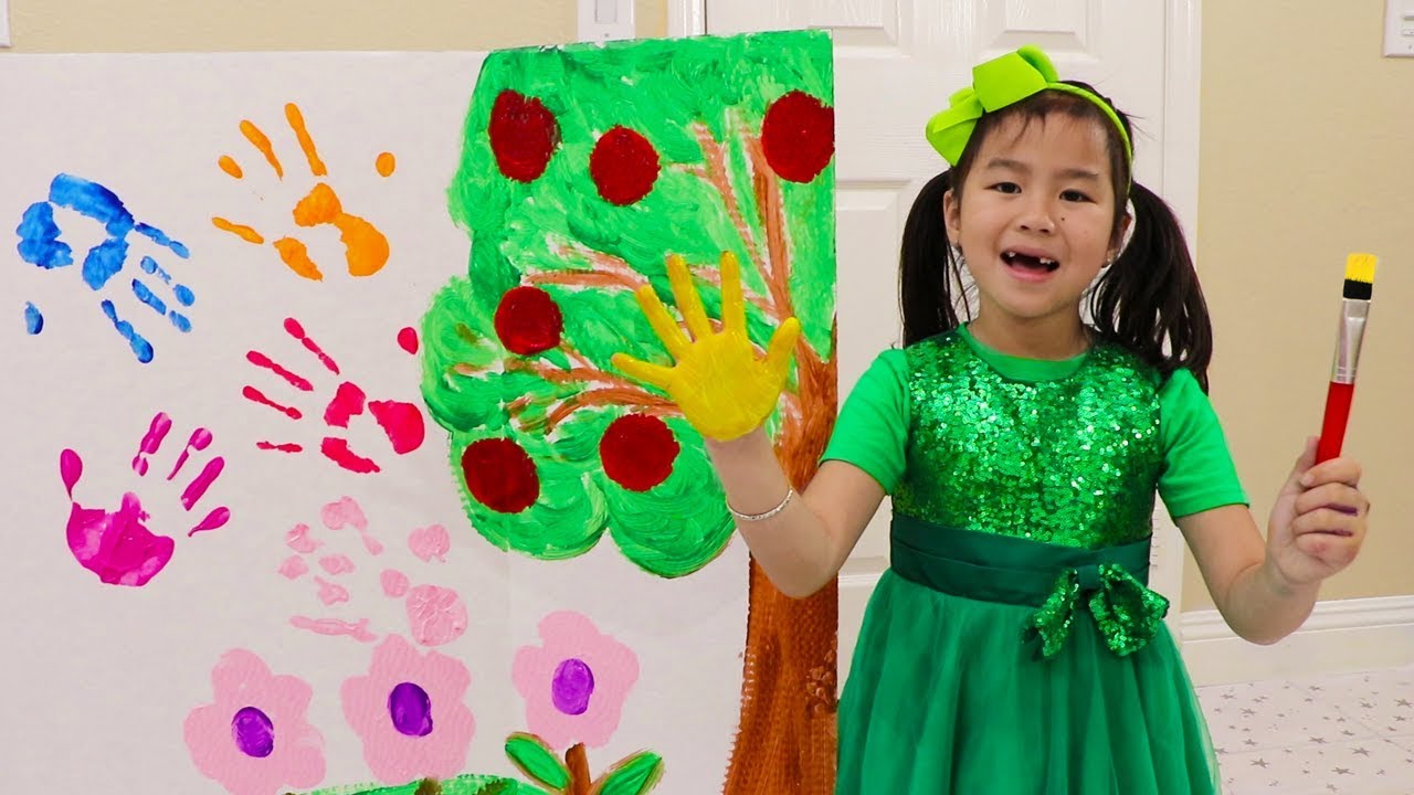 Jannie Learn Colors w/ Fun Colorful Paint Hands & Feet Educational Kids Toys