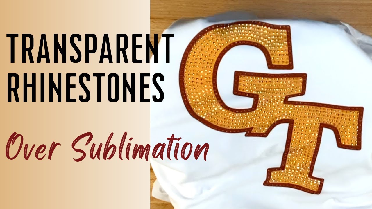 Transparent Rhinestones over Sublimation