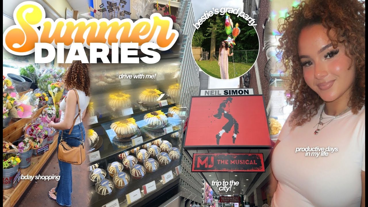 summer diaries 001 ☀️ | home from college, bestie's grad party, bday shopping, day in NYC, + more!