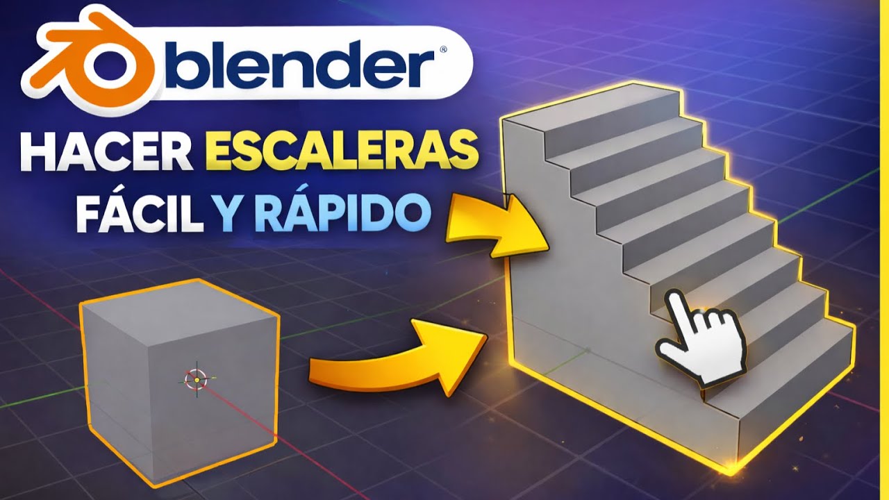 Cómo Hacer Escaleras en Blender FÁCIL y RÁPIDO 🚀 | Método Bevel Steps